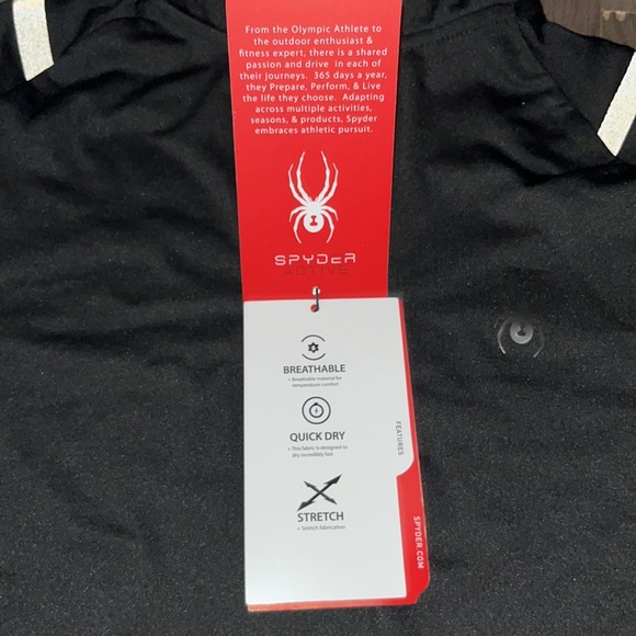 Spyder Active Mens Quarter Zip Pullover Workout Training Sweater *Defected Zip - Picture 5 of 11